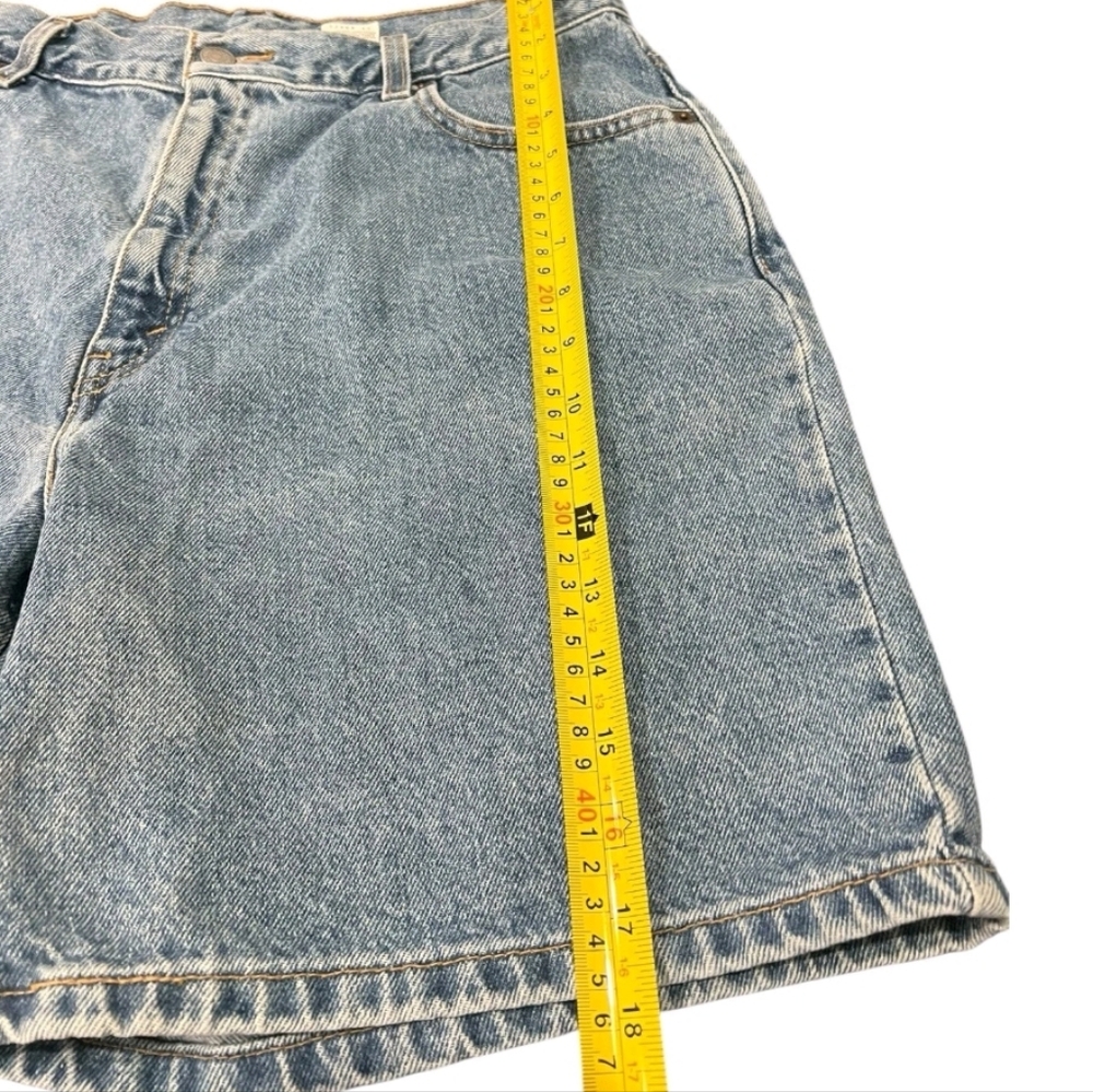 Vintage Y2K 2001 mom Levis Junior Relaxed Fit Blue Denim Shorts Size 14 Made - Picture 6 of 13
